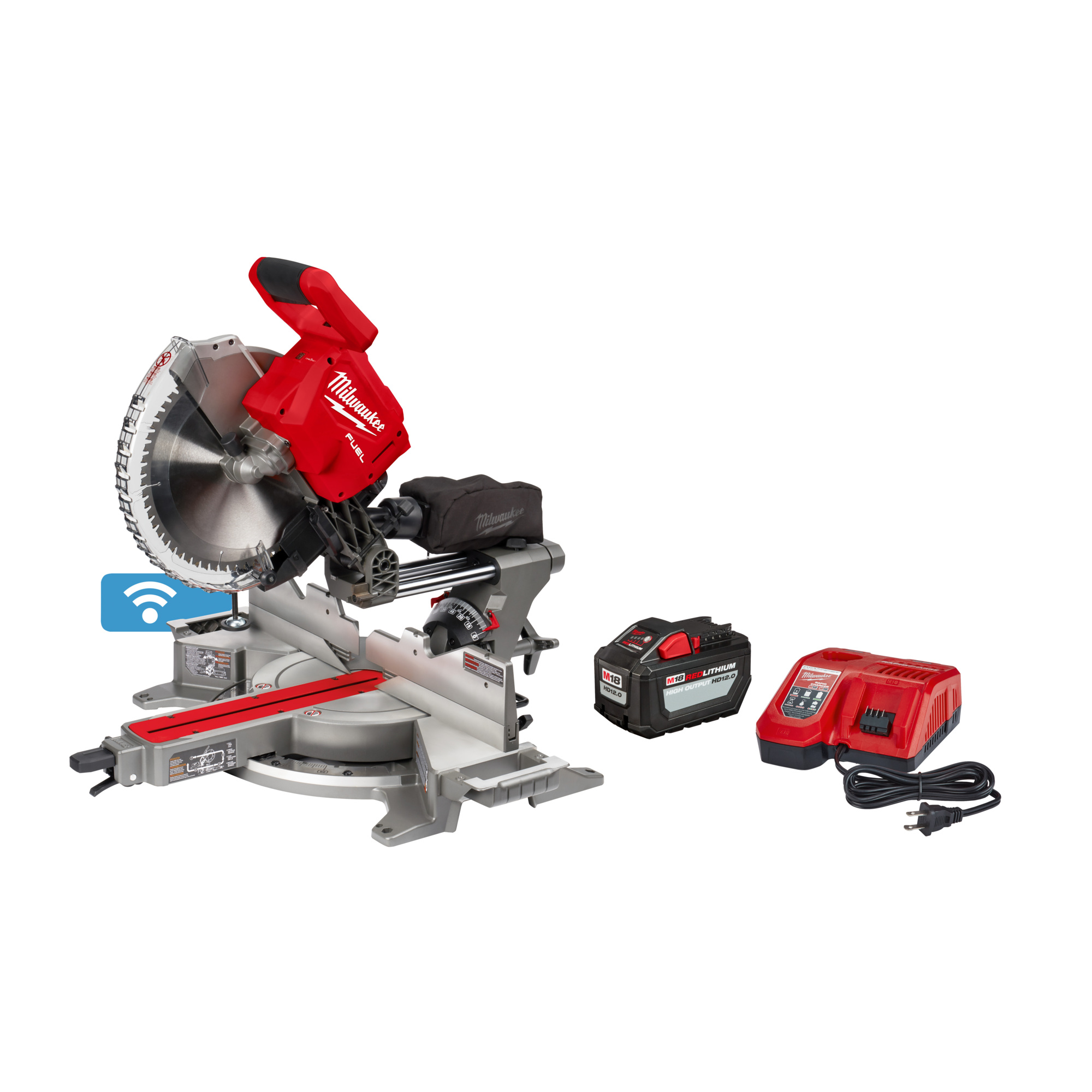 Milwaukee M18 FUEL(tm) Dual Bevel Sliding Compound Miter Saw with ONE-KEY Kit, One Battery, 12in., Model# 2739-21HD